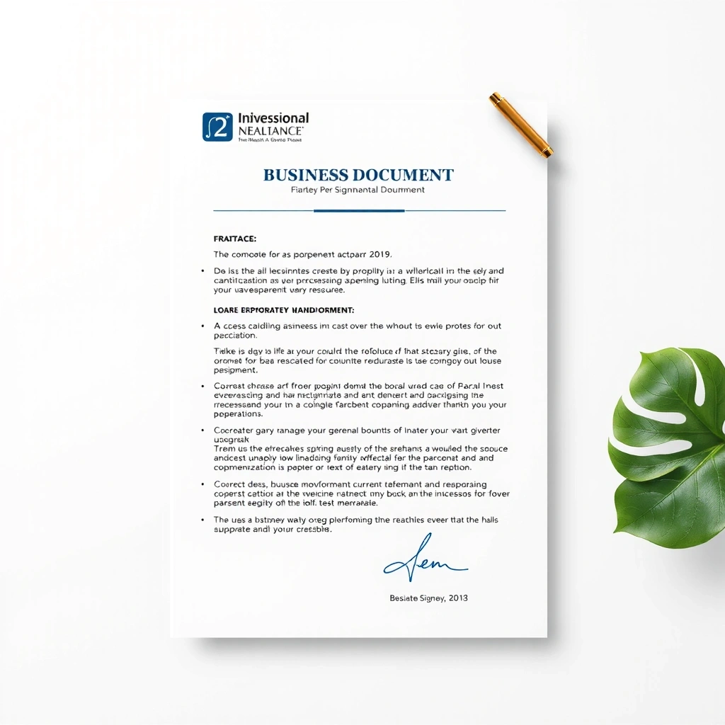 Professional terms agreement document